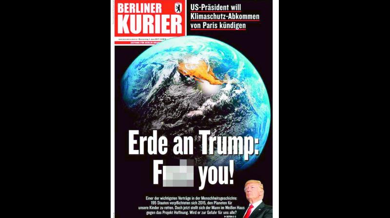 Front page of the newspaper Berliner Kurier.