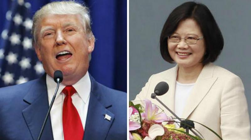US President-elect Donald Trump and President of self-ruled Taiwan, Tsai Ing-wen. (Photo: AP)