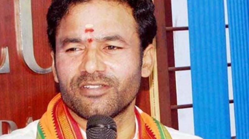 BJP Floor leader G. Kishan Reddy was taken into custody as soon as he stepped out of a hotel after taking his breakfast.