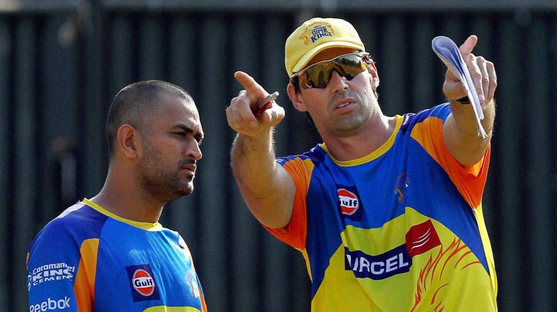 Chennai Super Kings will be led by MS Dhoni once again, whereas former New Zealand captain Stephen Fleming will be the teams head coach.(Photo: PTI)