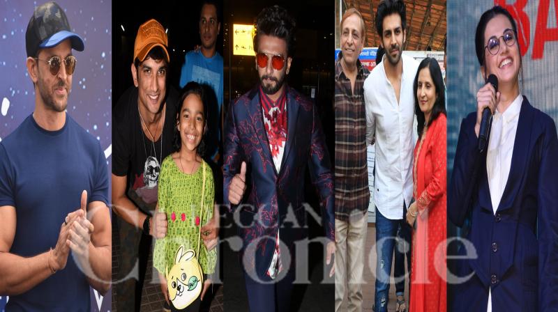 Spotted! Hrithik, Taapsee, Kartik, Ranveer & others snapped in the city
