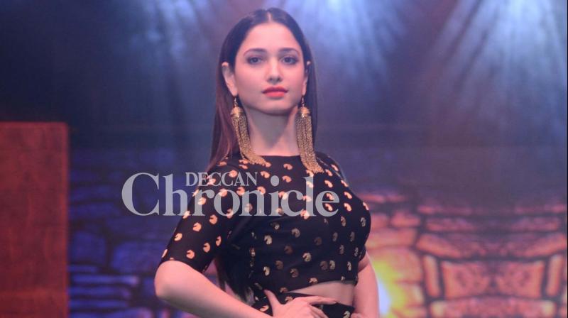 Tamannaah dazzles on the ramp for Baahubali-inspired fashion show
