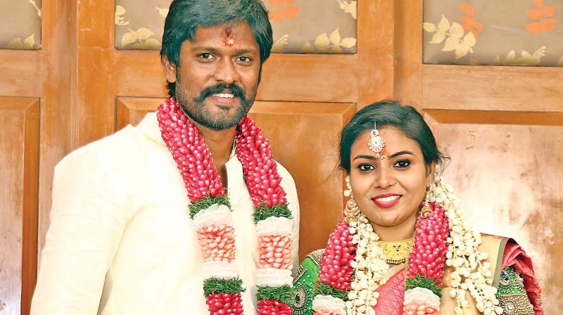 Actor Soundararaja who started with a Sasikumar movie Sundarapandian got engaged to Tamanna in the city recently.