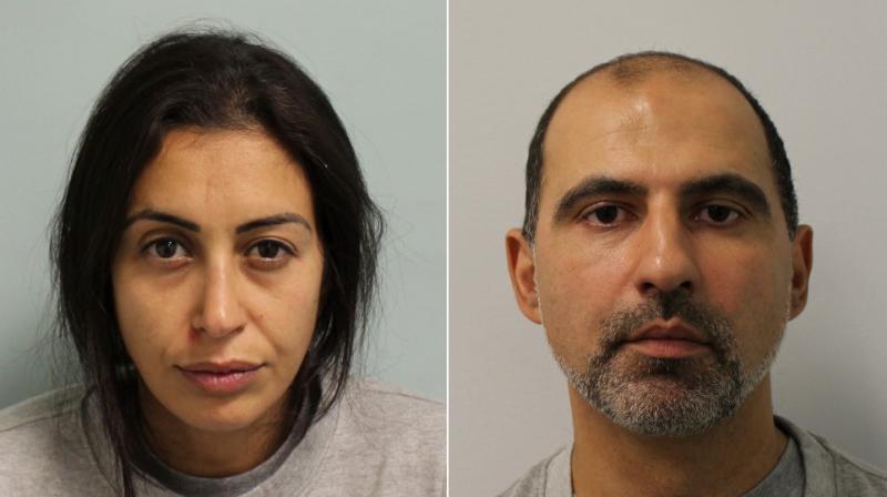 40-year-old Ouissem Medouni and 35-year-old Sabrina Kouider were found guilty of murdering their French nanny and burning her body on a bonfire in their London backyard. (Photo: AP)