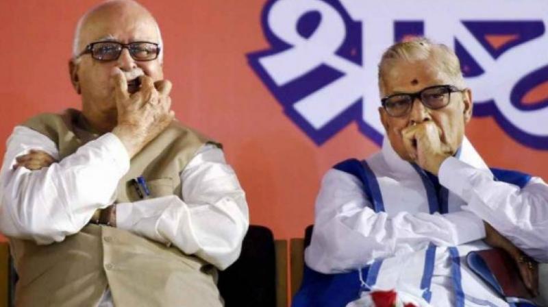 Senior BJP leaders L. K. Advani and Murli Manohar Joshi. (Photo: File)