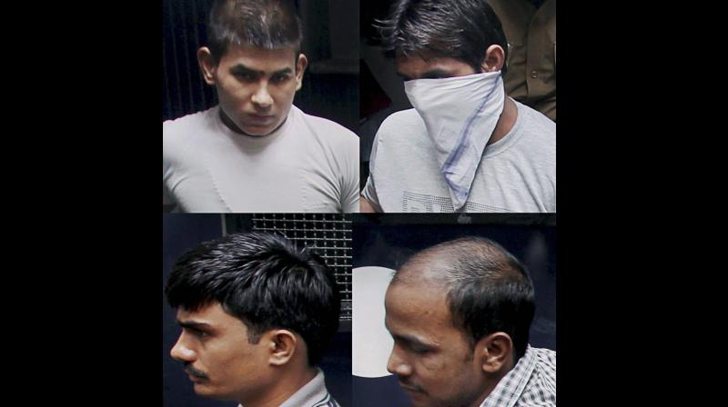 Pawan Kumar Gupta, Vinay Sharma, Mukesh and Akshay Kumar Singh - the four convicts in the case. (Photo: PTI)