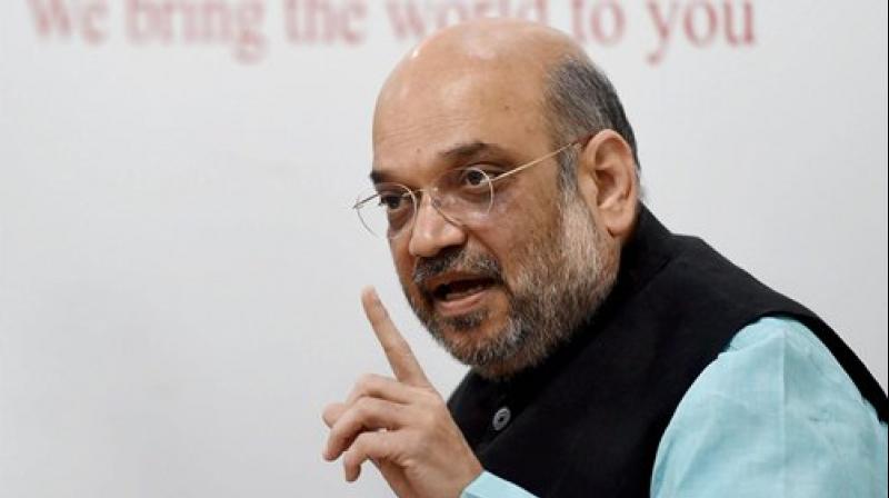 Bharatiya Janata Party (BJP) President Amit Shah during an interview with PTI in New Delhi on Friday. (Photo: PTI)