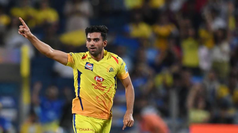 Chahar has played in all the games for Super Kings so far and has picked six wickets at an average of 25.50 (Photo: AFP)