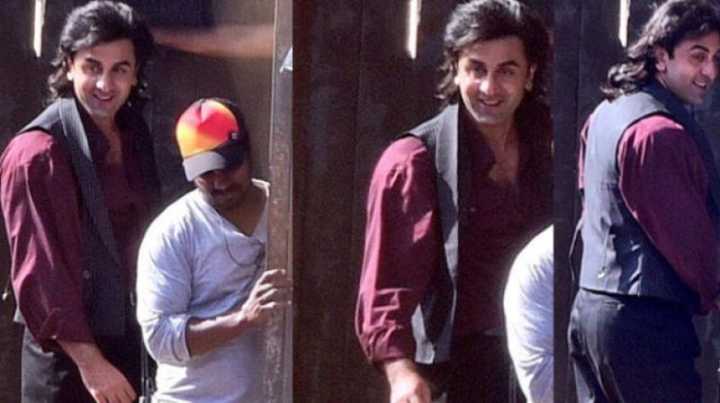 Ranbir kapoor during the shoot of the film.