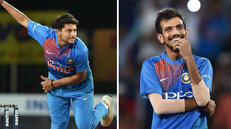 \Both (Kuldeep Yadav and Yuzvendra Chahal) are very talented bowlers. Their exposure in the IPL has been huge for them and pushed their case to play for India. They both have been very successful,\ said New Zealand skipper Kane Williamson ahead of three-match ODI series. (Photo: PTI)