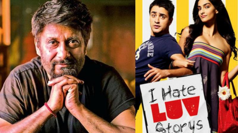 Vivek Agnihotri and a still from I Hate Luv Storys.