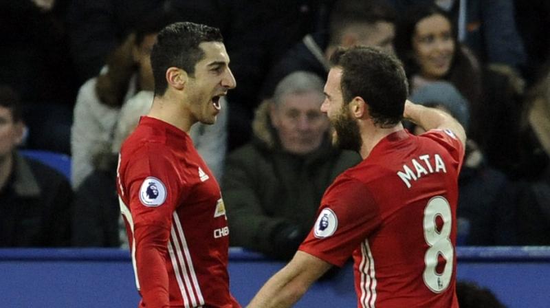 Henrikh Mkhitaryan opened the scoring with a cool solo strike just before half-time and then teed up Juan Mata for Uniteds third goal after Zlatan Ibrahimovic had doubled the lead. (Photo: AP)