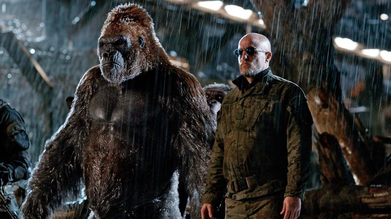 Woody Harrelson and Andy Serkis in a still from the film. Apart from Serkis character, none of the apes