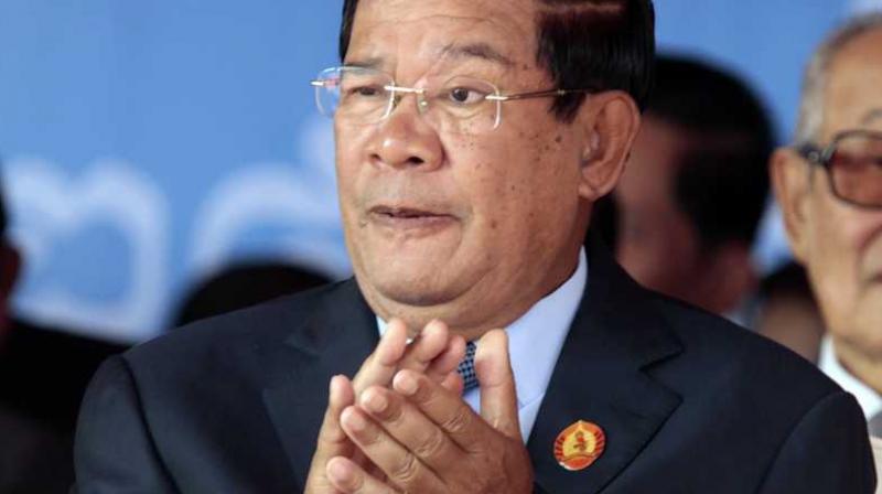 The strongman has been in power for 33 years but the vote late last month was widely decried as a sham after a crackdown on the rival Cambodia National Rescue Party (CNRP), which was dissolved by the Supreme Court in November. (Photo: AP)