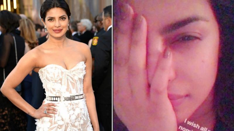 Priyanka Chopra at Oscars 2017 (Photo: AFP), Priyanka Chopras Instagram story.