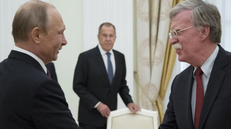 Bolton said he discussed concerns about Russian meddling in the US elections with Putin during his visit to Moscow on Wednesday. (Photo: AP)