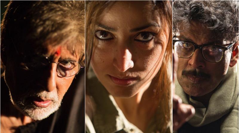 Amitabh Bachchan, Yami Gautam and Manoj Bajpayees look from Sarkar 3.