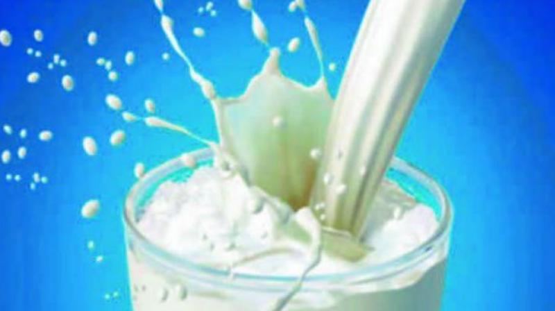 The milk was adulterated with water after removing the cream, adding milk powder and churning the milk in a machine.