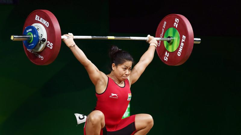 In Gold Coast, Sanjita had set a new Commonwealth Games record with a lift of 84 kg in snatch and 108 kg in clean and jerk, to finish with a total of 192 kg. (Photo: PTI)