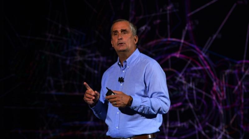Intels CEO, Brian Krzanich at Intels keynote,CES 2018.