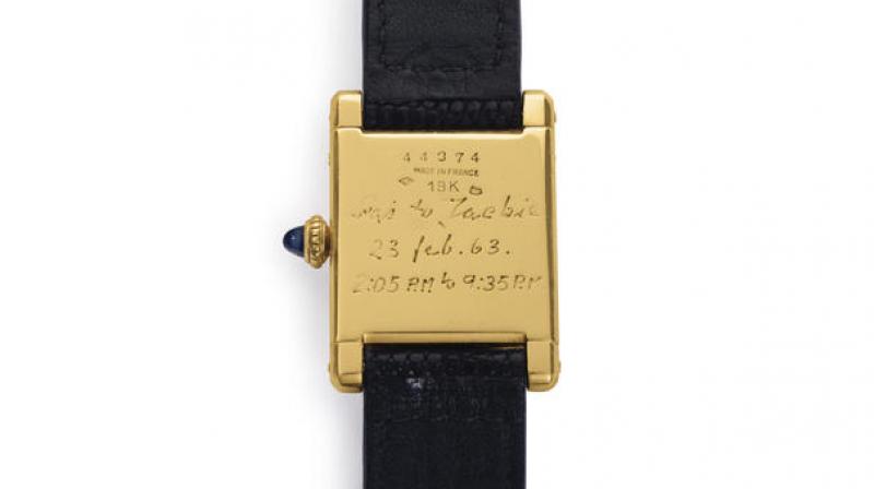Jackie Kennedys Cartier watch that went up for auction (Photo: AP)