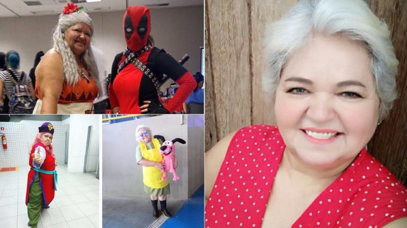 Solange Nascimento Amorim and her various cosplay creations (Photo: Facebook)