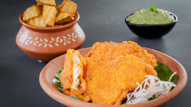 Made with turmeric, ajwain and basa, the Indie fish and chips captures the essence of the West in its flavors from the East
