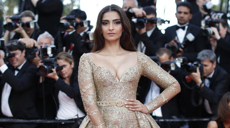 Sonam Kapoor poses for photographers upon arrival at the screening of the film The Killing Of A Sacred Deer at the 70th international film festival, Cannes, southern France .(Photo: AP)