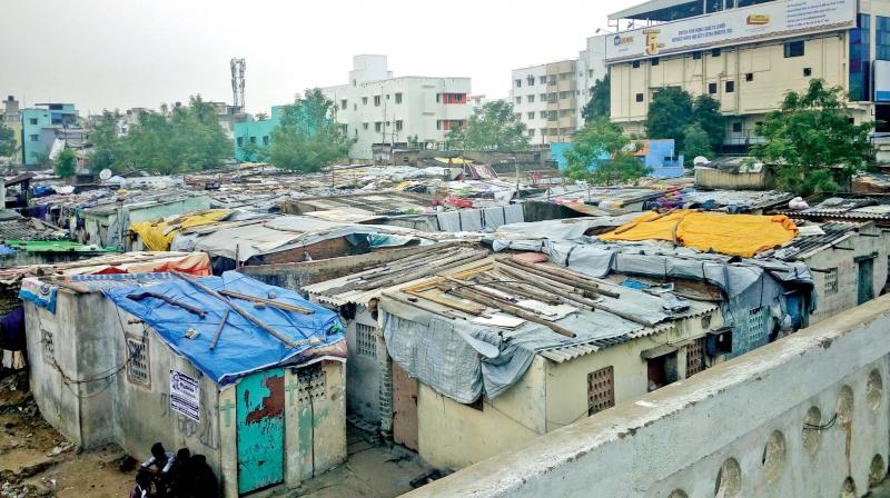 Thideer nagar slum that is to be reconstructed (Photo: DC)