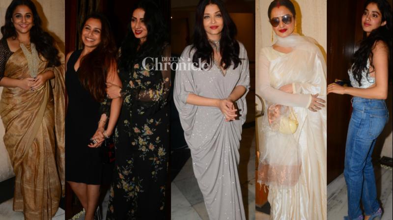 Top actresses from various generations unite at Sridevis birthday bash