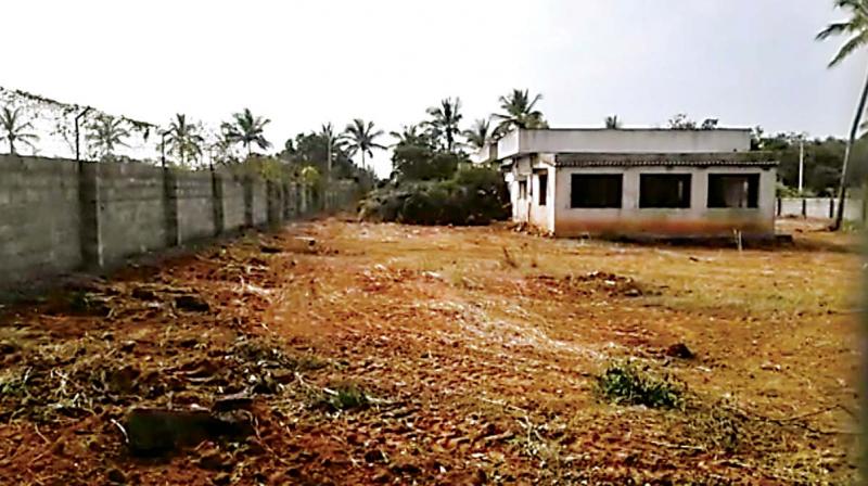 The deserted house at Avadadevanahalli in Anekal taluk, where a destitute woman, who hails from Nepal, was raped by five men on Thursday night.