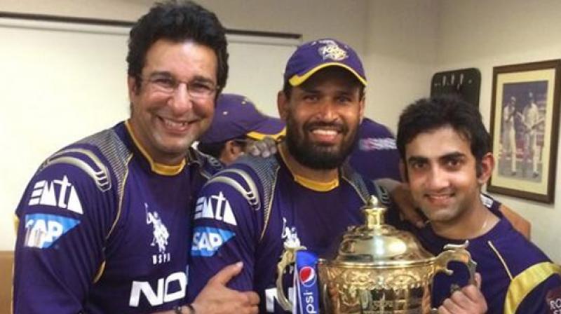 Wasim Akram said he would miss the KKR dressing room and wished the team luck. (Photo: Wasim Akram/Twitter)