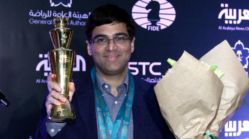After ending the first day of the Blitz category on a disappointing note when he suffered a loss at the hands of Ian Nepomniachtchi of Russia, Anand was a class act on the final day as he won against Maxime Vachier-Lagrave of France. (Photo: Twitter)