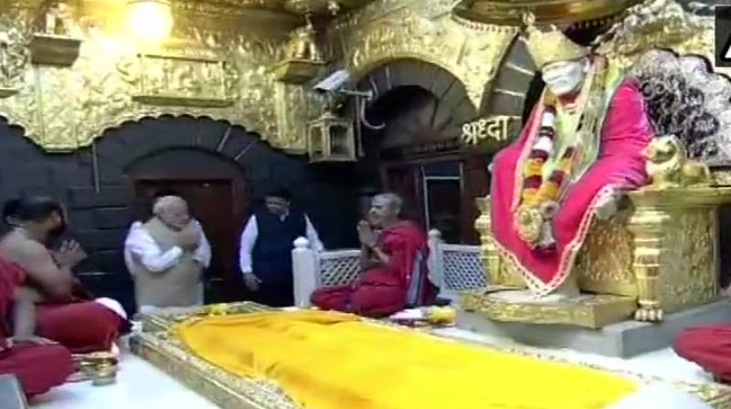 Prime Minister Modi will also visit the Shri Saibaba Samadhi Temple Complex during his day-long visit. (Photo: Twitter | ANI)