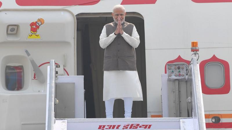 Prime Minister Narendra Modi on Saturday left for Japan to attend the annual summit with his counterpart Shinzo Abe. (Photo: Twitter | @PMOIndia)