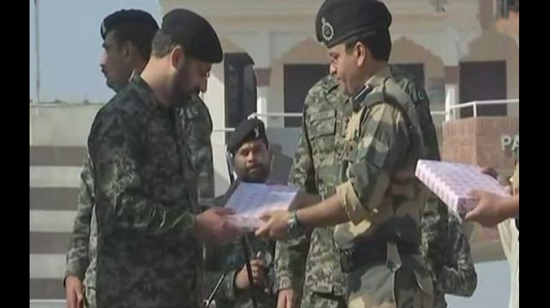 As a goodwill gesture, the BSF and Pakistani Rangers exchange pleasantries with each other every year on the national and religious festivals of the two countries, like Republic Day, Independence Day, Eid and Diwali, despite cross-border tensions. (Photo: ANI)
