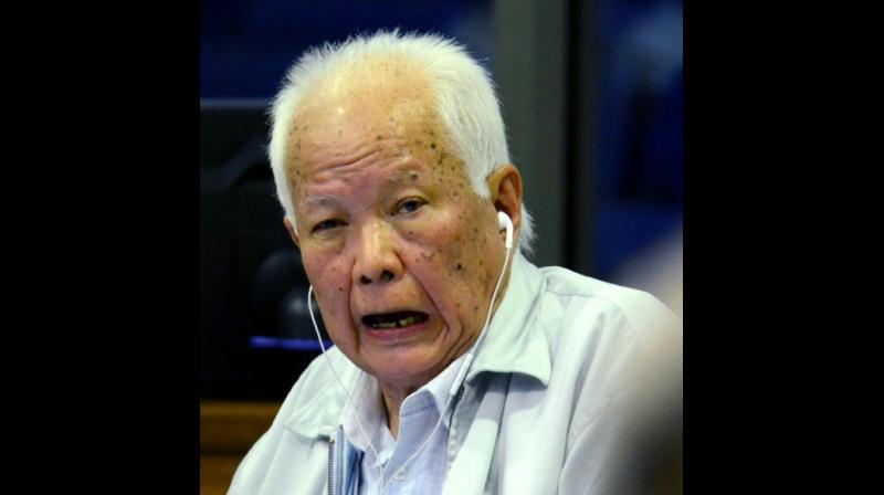 Khmer Rouge former head of state Khieu Samphan, 87 -- seen here in 2017 -- and his co-defendant are the two most senior living members of the group. (Photo: AFP)