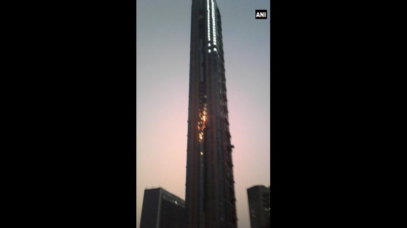 Three fire tenders were pressed into service to douse the fire, which is now under control, Mayor Sovan Chatterjee, who paid a visit to the site, told reporters. (Photo: Twitter | ANI)