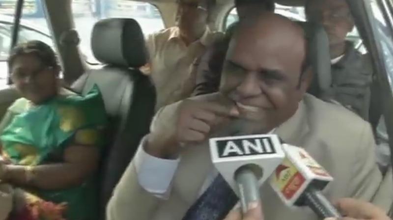 Karnan had earned the dubious distinction of becoming the first sitting high court judge to have been sentenced to jail. (Photo: ANI/Twitter)