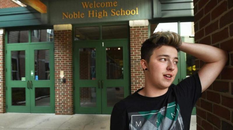 Stiles Zuschlag, a transgender Maine teen who was crowned homecoming king at his new school says he wants to use the attention to spread love and tolerance. (Photo: AP)