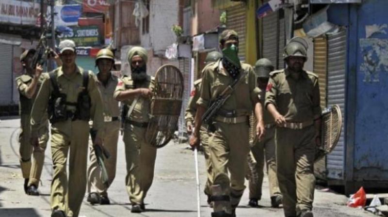 Jammu and Kashmir police personnel patrolling the streets of Srinagar. (Photo: File)