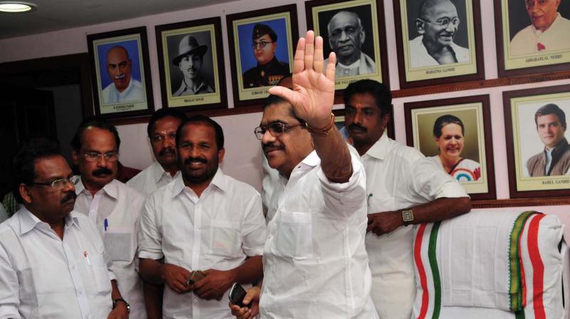 V. M. Sudheeran at Indira Bhavan in Thiruvananthapuram on Friday. (Photo: A.V. MUZAFAR)