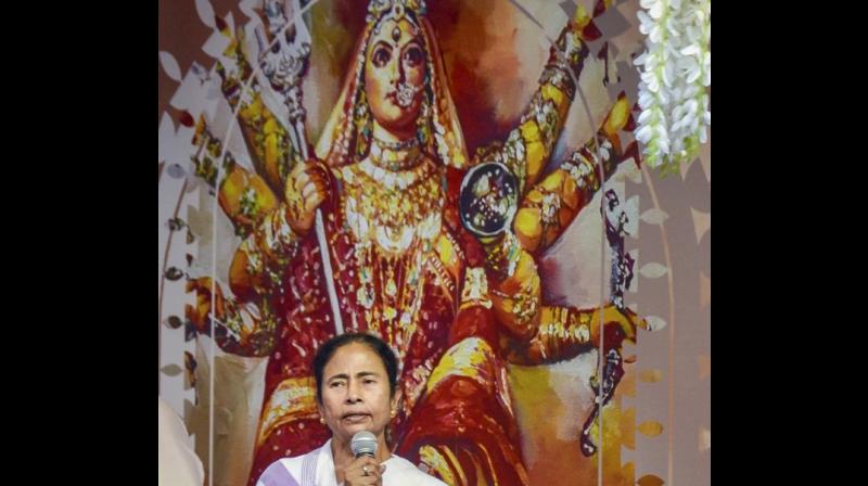 On September 10, Mamata Banerjee had declared that Rs 10,000 would be given to each of the 28,000 puja committees across the state. (Photo: PTI)