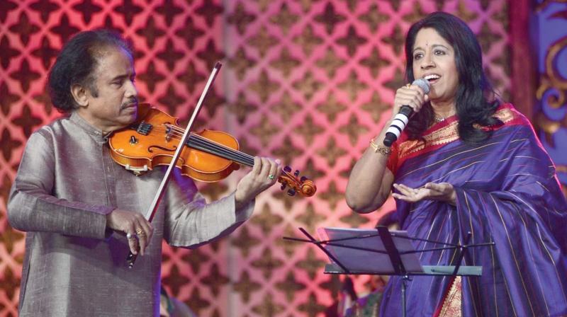 Dr L Subramaniam and Kavita Krishnamurti perform at a previous edition of the Festival