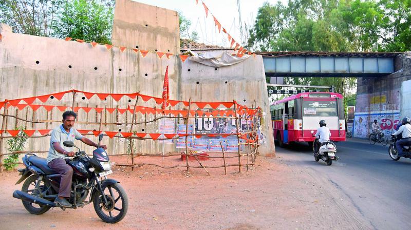 Illegal occupation of land for Hanuman temple at Lothkunta.(Photo: DC)