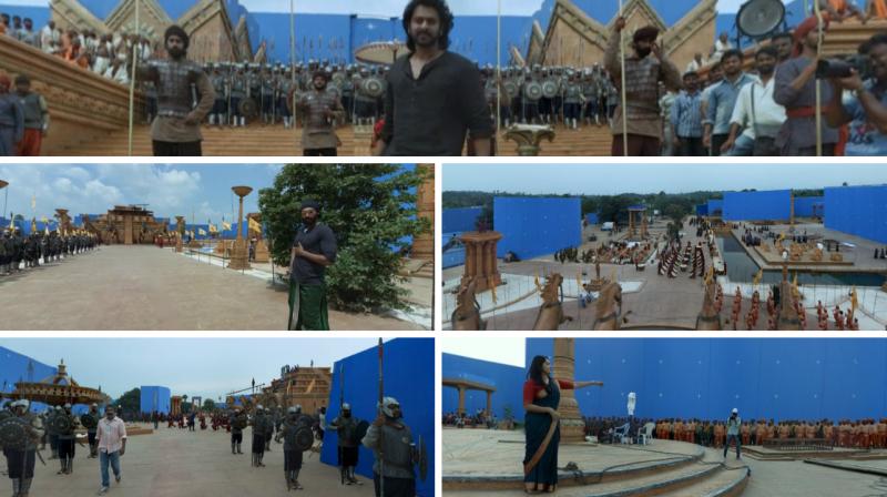 Screengrabs from the virtual reality video posted by S S Rajamouli on Twitter.