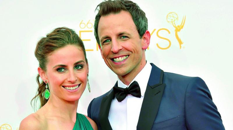 Comedian Seth Meyers revealed his 35-year-old wife Alexi Ashe went into labour on a Sunday.