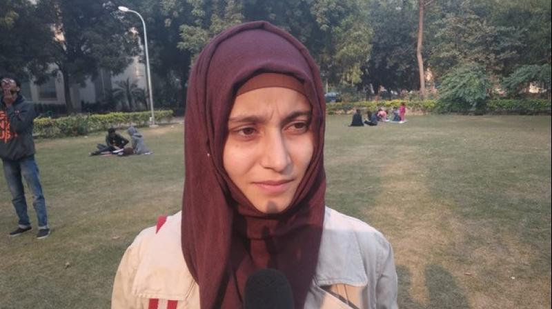 Khan added, I have shown all my identities. Yet, they ordered that I remove my Hijab then sit for exam. I cannot do that because this is my religion, I cannot remove it. I requested them to allow me but they did not let me. (Photo: ANI)
