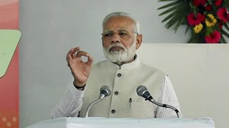 Prime Minister Narendra Modi speaks at the dedication of the first ever All India Institute of Ayurveda to the nation, on the occasion of 2nd Ayurveda Day, in New Delhi on Tuesday. (Photo: PTI)