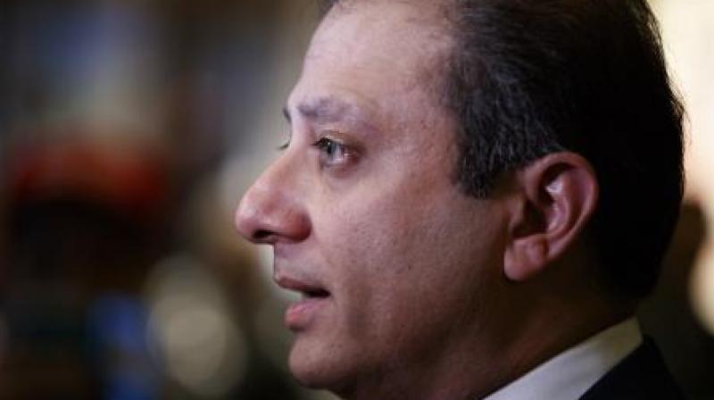 United States Attorney General for the Southern District of New York Preet Bharara speaks with reporters at Trump Tower. (Photo: AP)